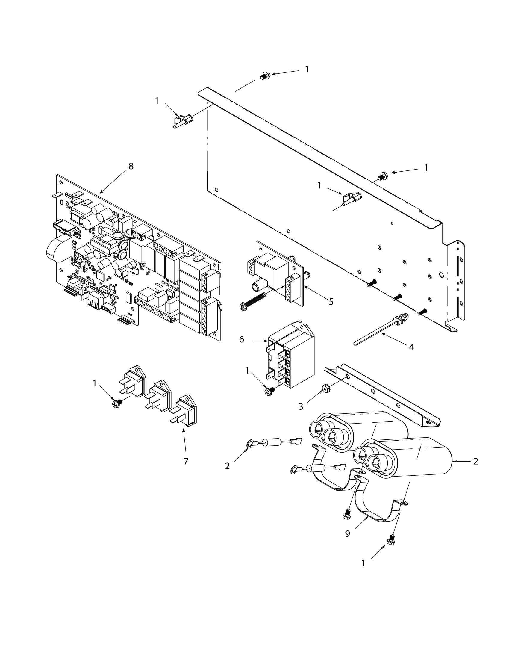 HV BOARD / MONITOR RELAY BRD / CAPACITORS