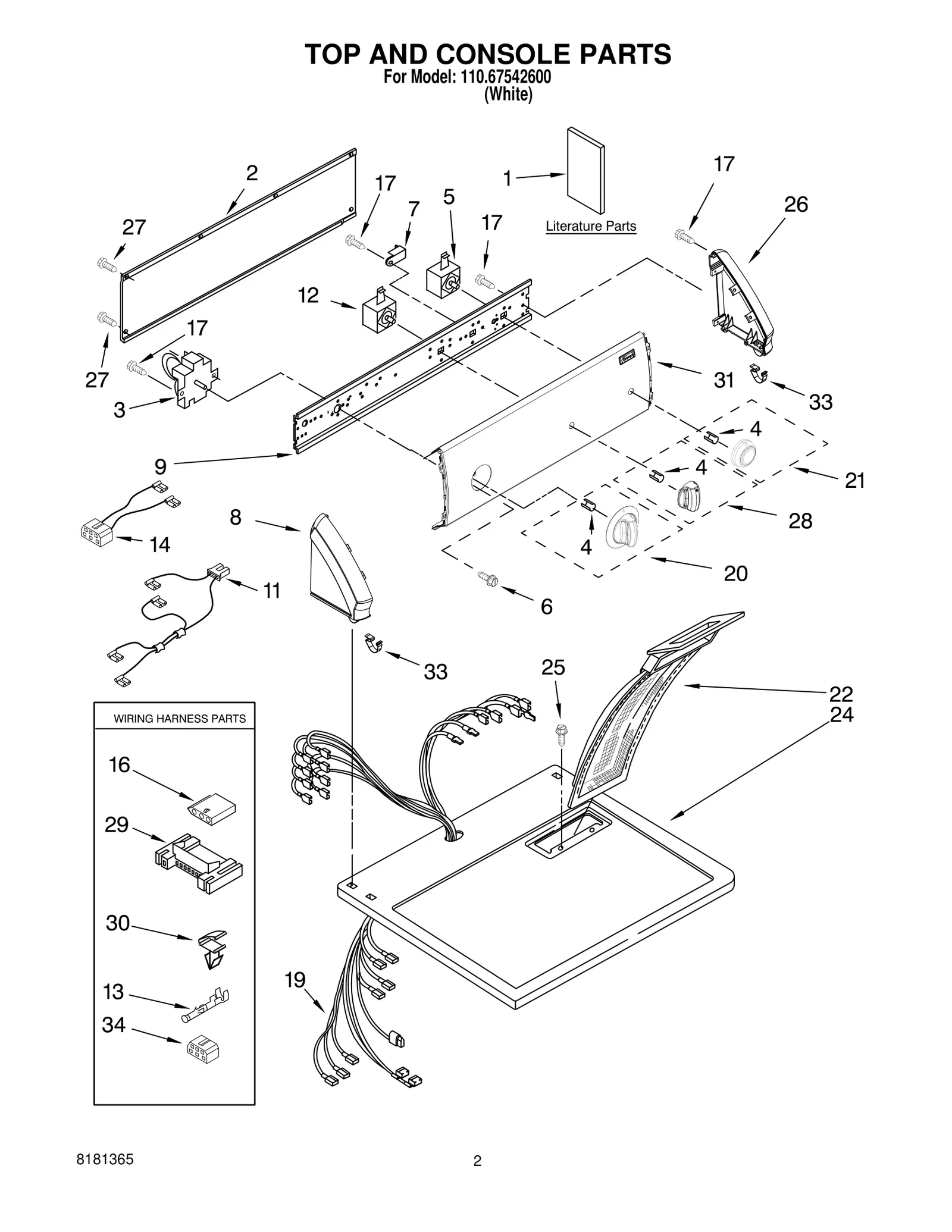 TOP AND CONSOLE PARTS