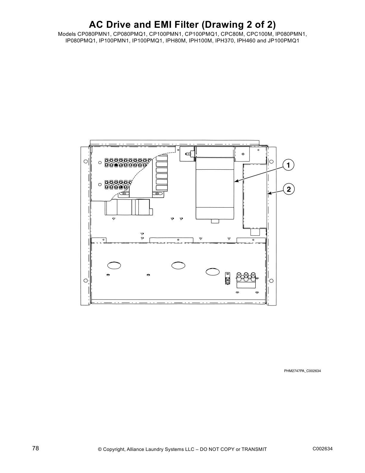 AC Drive and EMI Filter (Drawing 2 of 2)