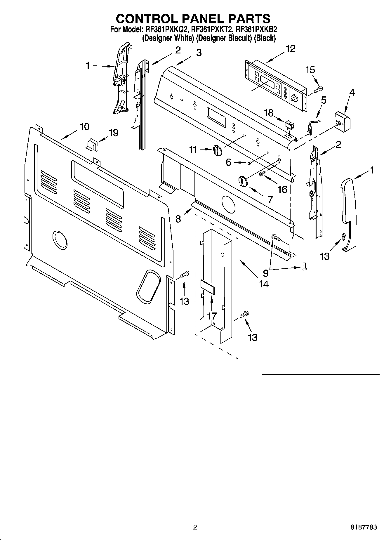 02 - CONTROL PANEL PARTS