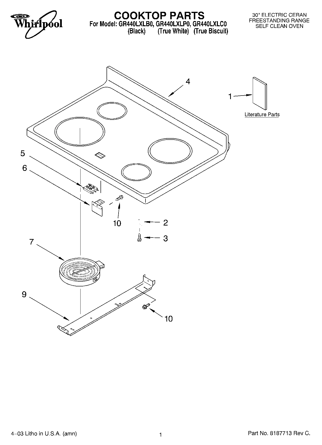 01 - COOKTOP PARTS