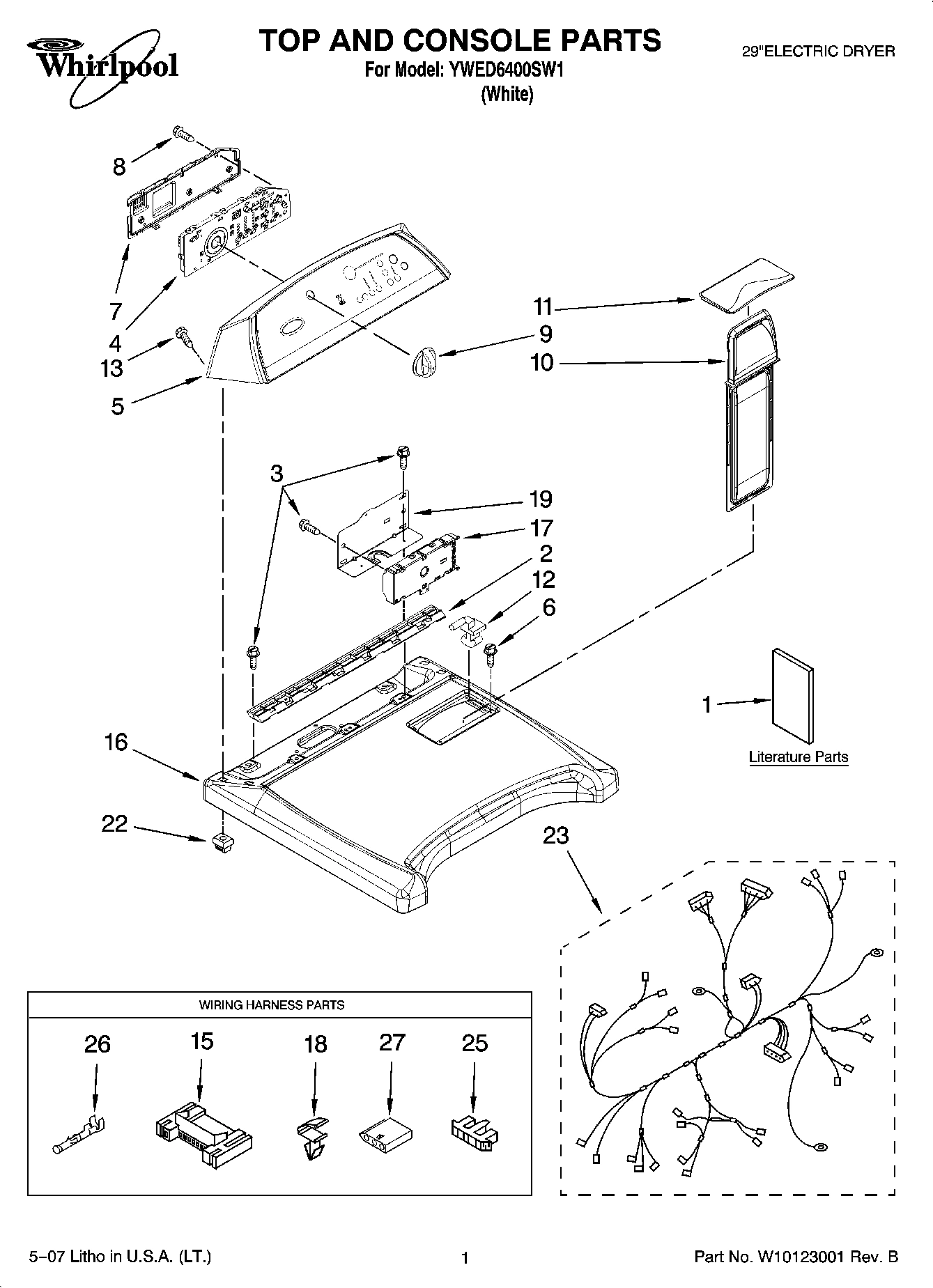01 - TOP AND CONSOLE PARTS