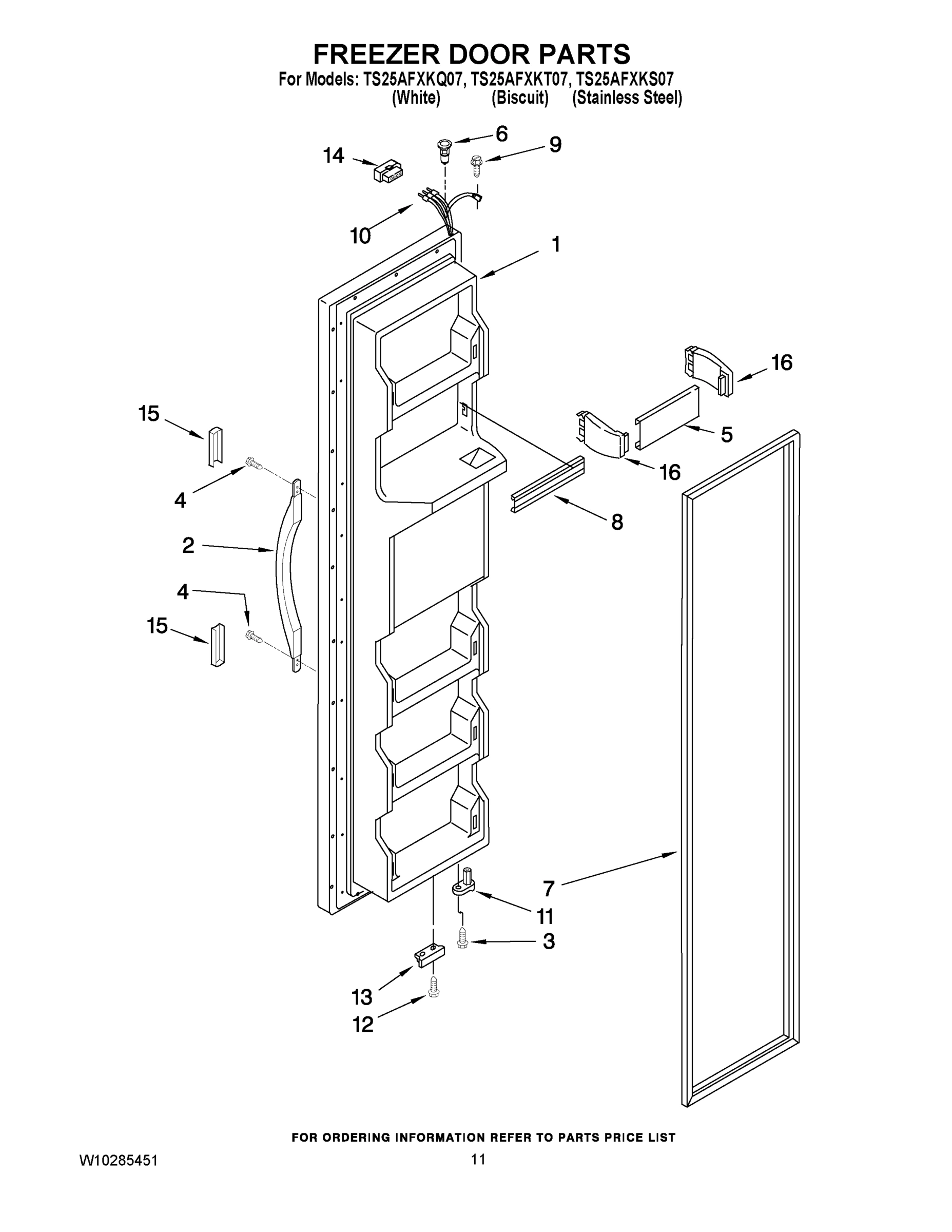 07 - FREEZER DOOR PARTS