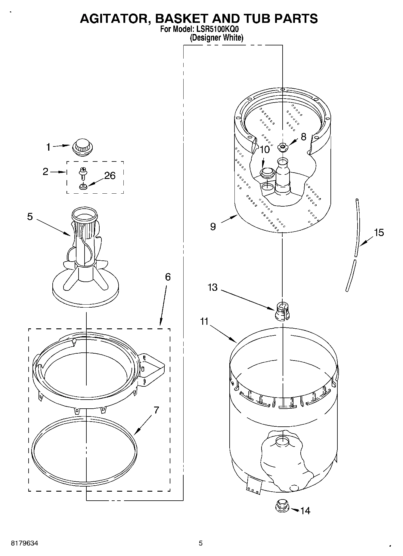 03 - AGITATOR, BASKET AND TUB