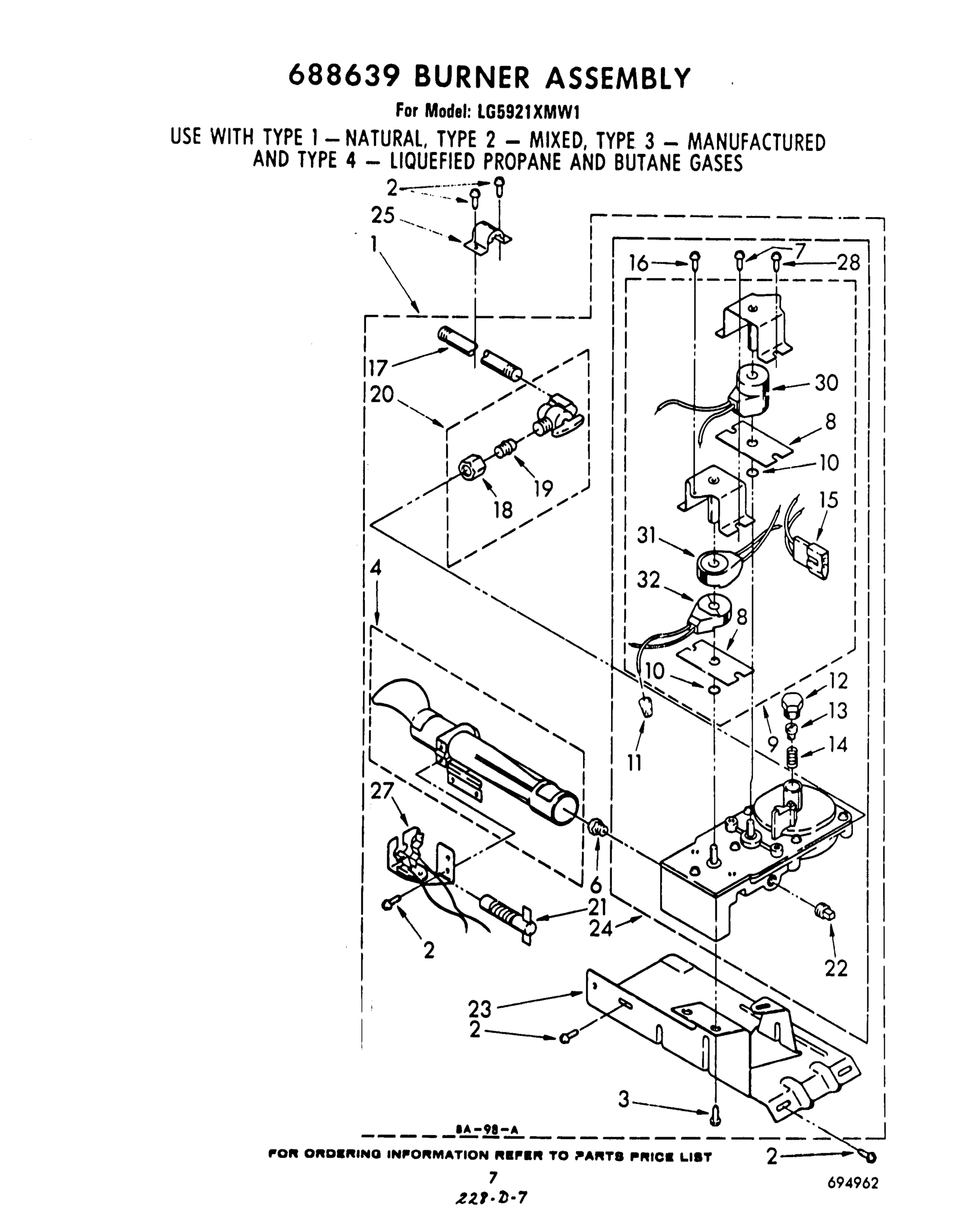 05 - 688639 BURNER ASSEMBLY