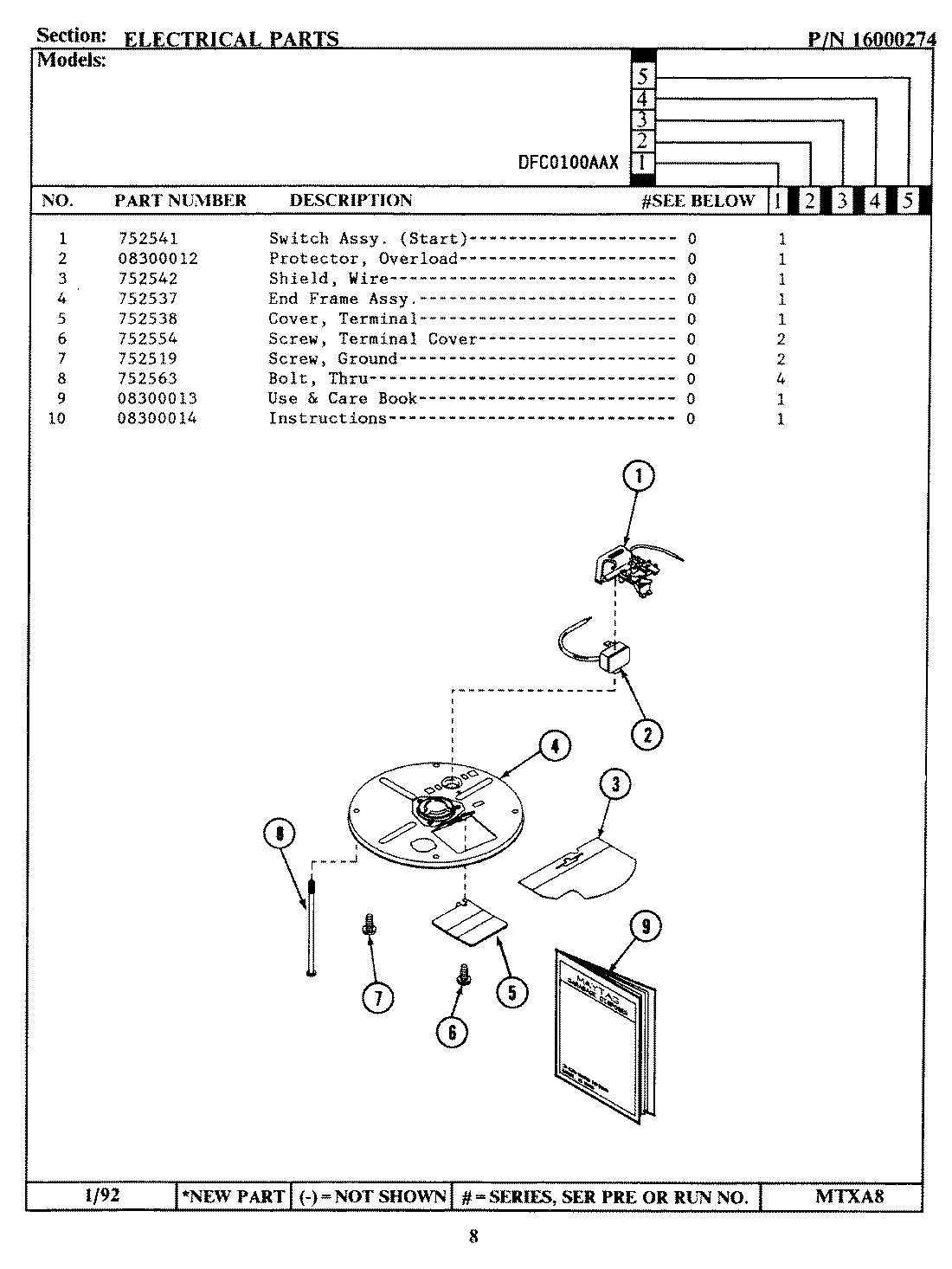 01 - ELECTRICAL PARTS (DFC0100AAX)
