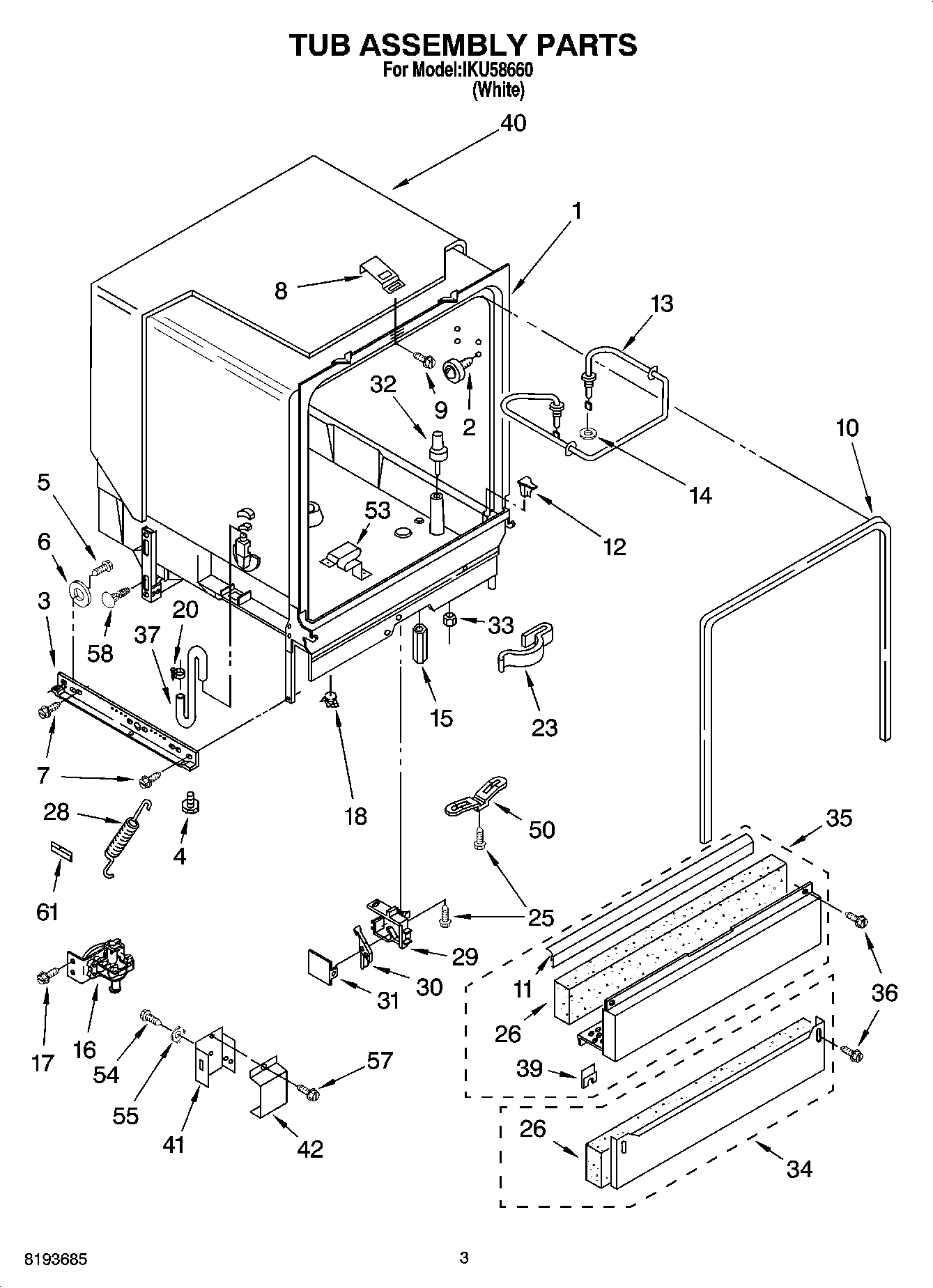 03 - TUB ASSEMBLY PARTS
