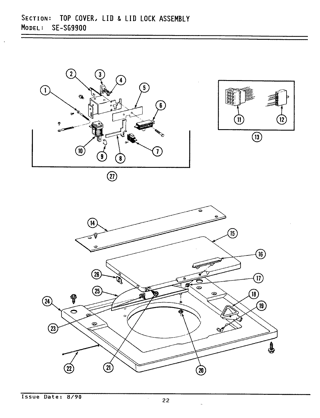 08 - TOP COVER, LID & LID LOCK ASSEMBLY