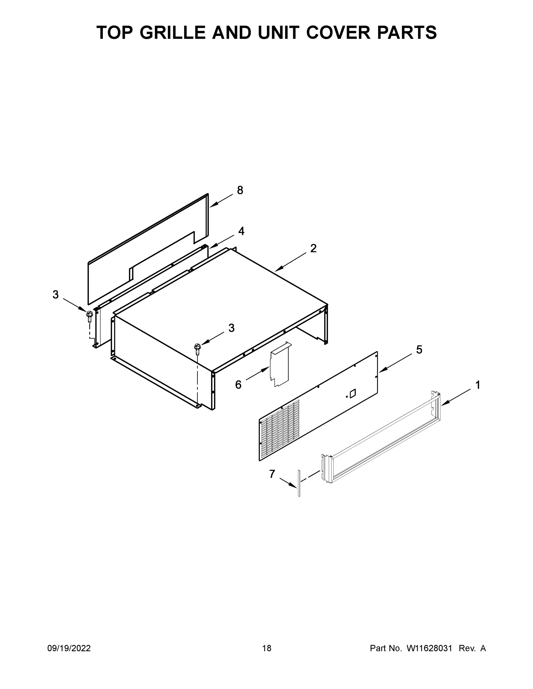 10 - TOP GRILLE AND UNIT COVER PARTS