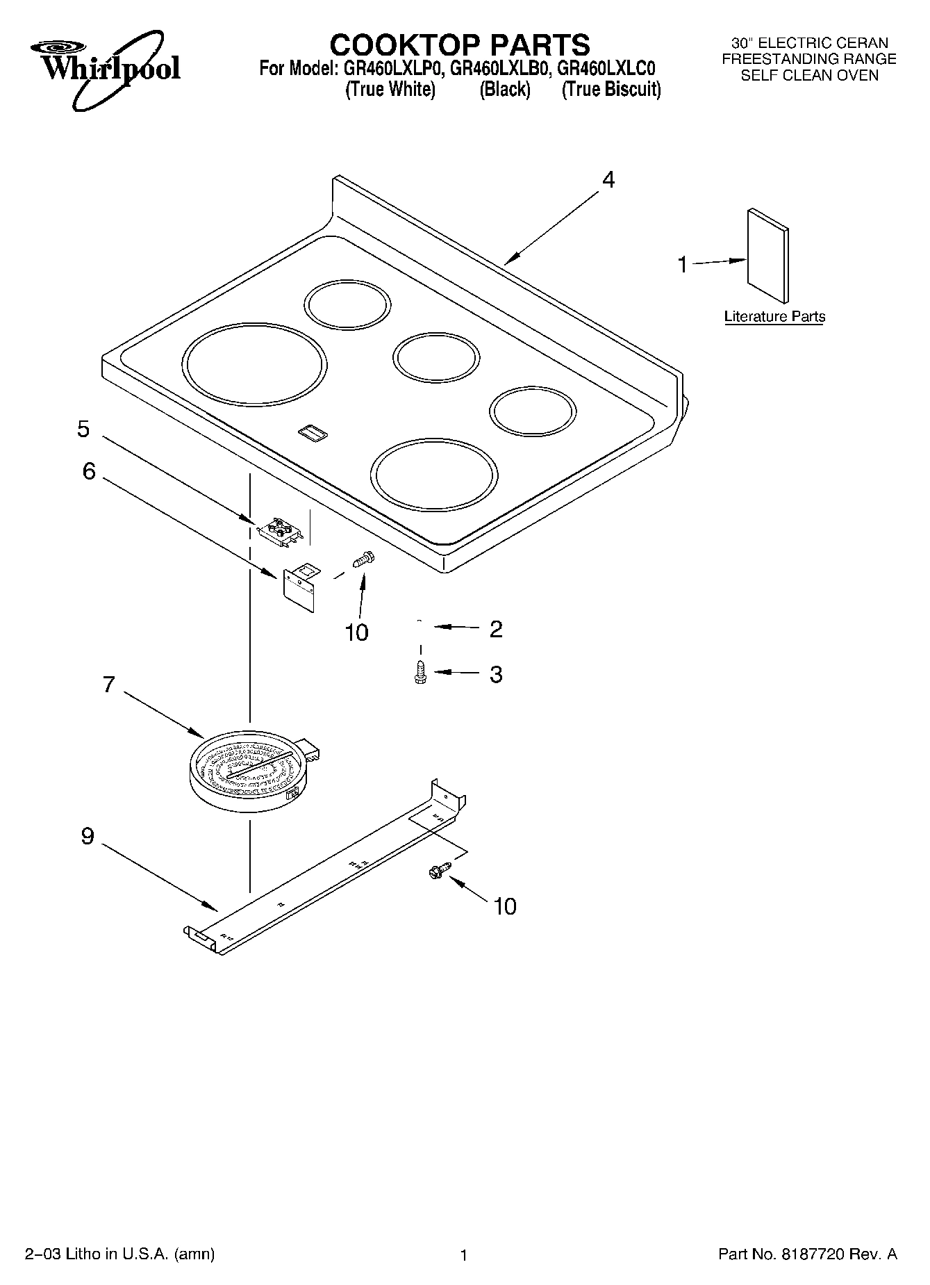 01 - COOKTOP PARTS