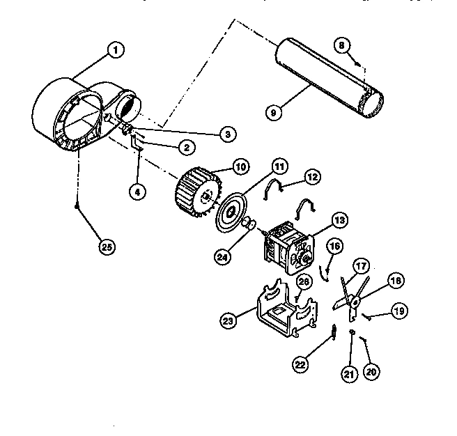 05 - MOTOR, FAN HOUSING, EXHAUST DUCT