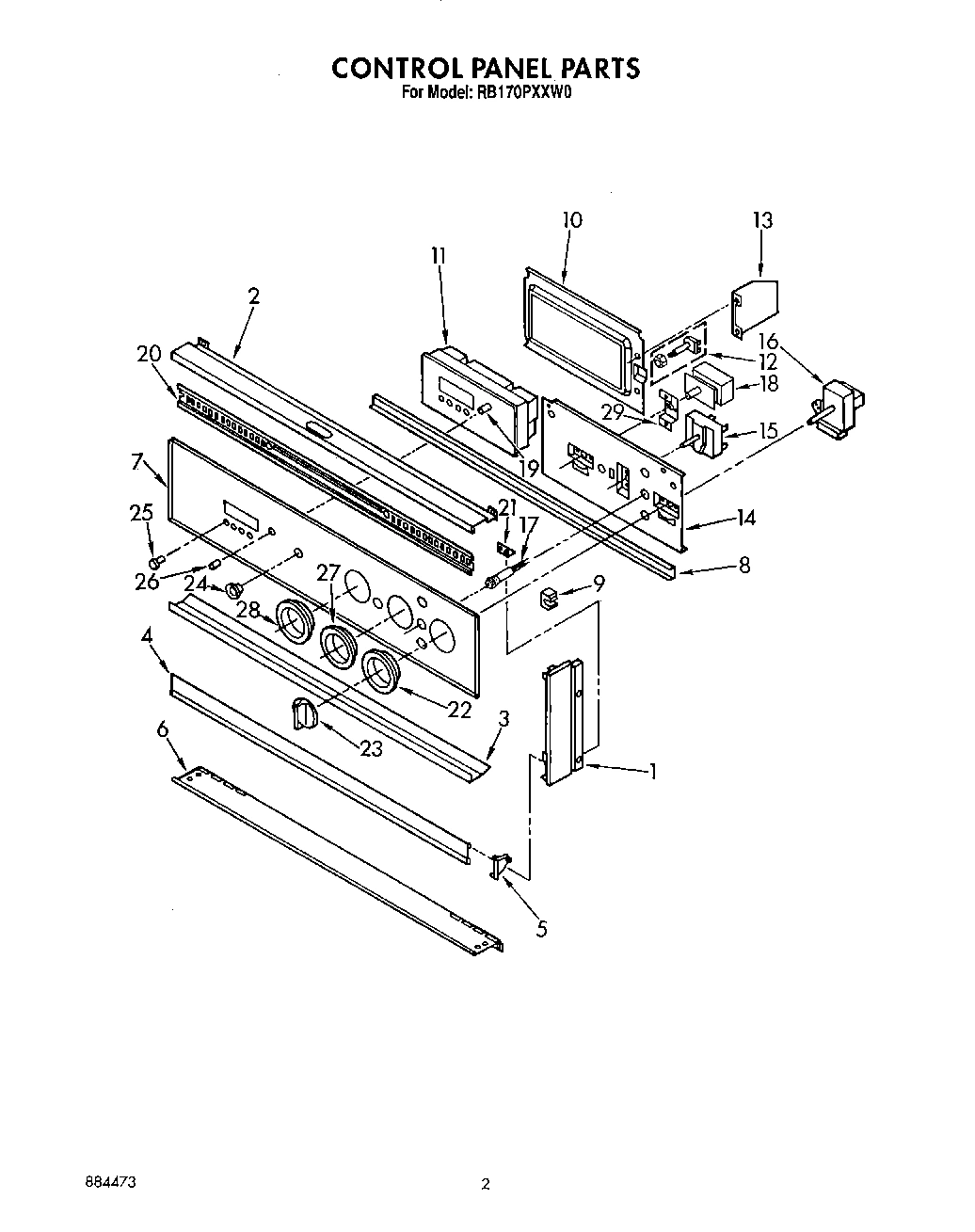 02 - CONTROL PANEL, LIT/OPTIONAL