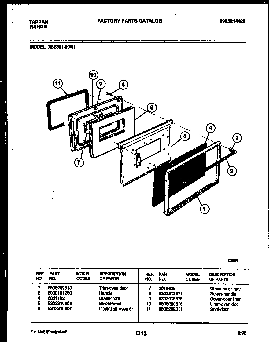 05 - LOWER OVEN DOOR PARTS