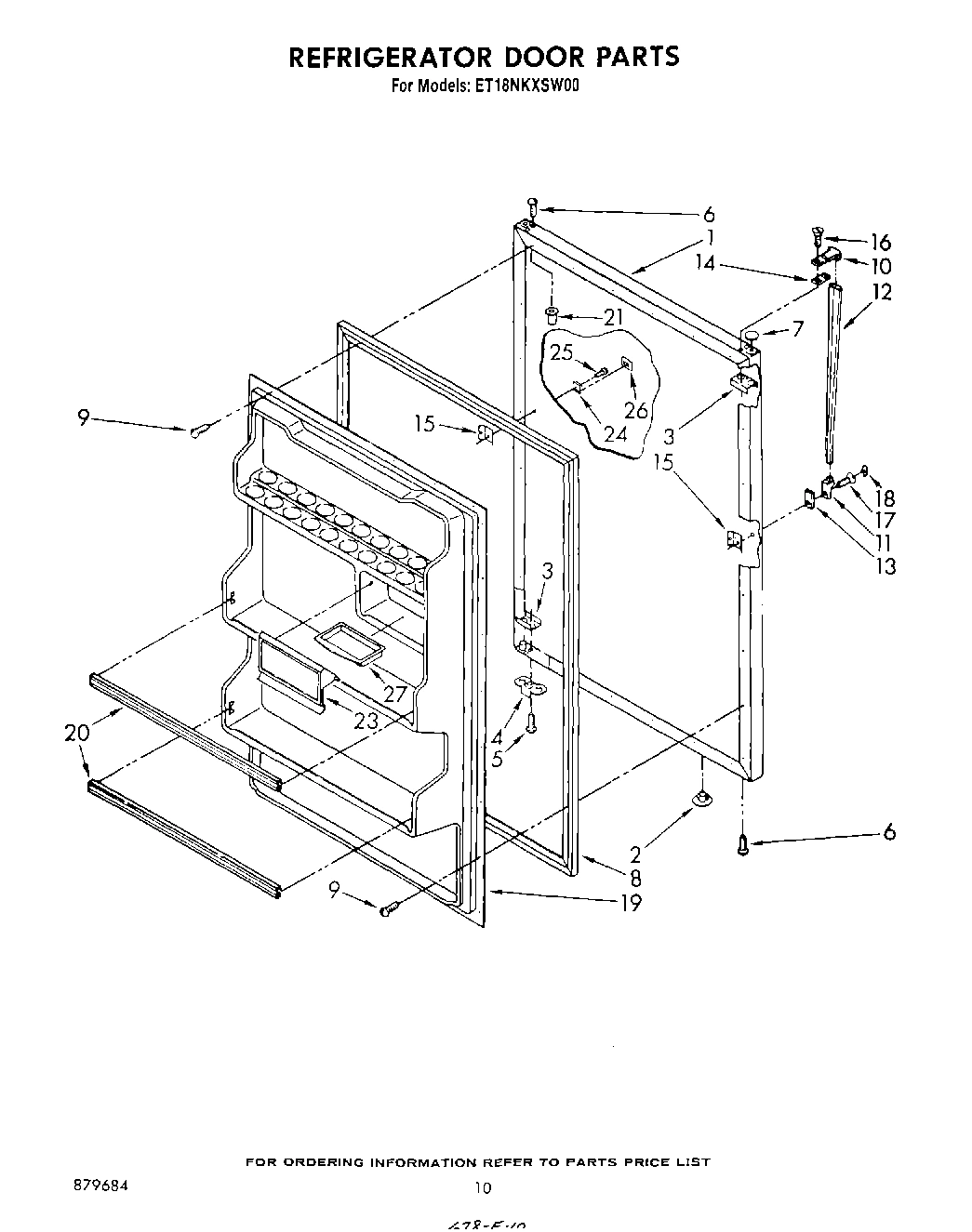 08 - REFRIGERATOR DOOR , NOT ILLUSTRATED