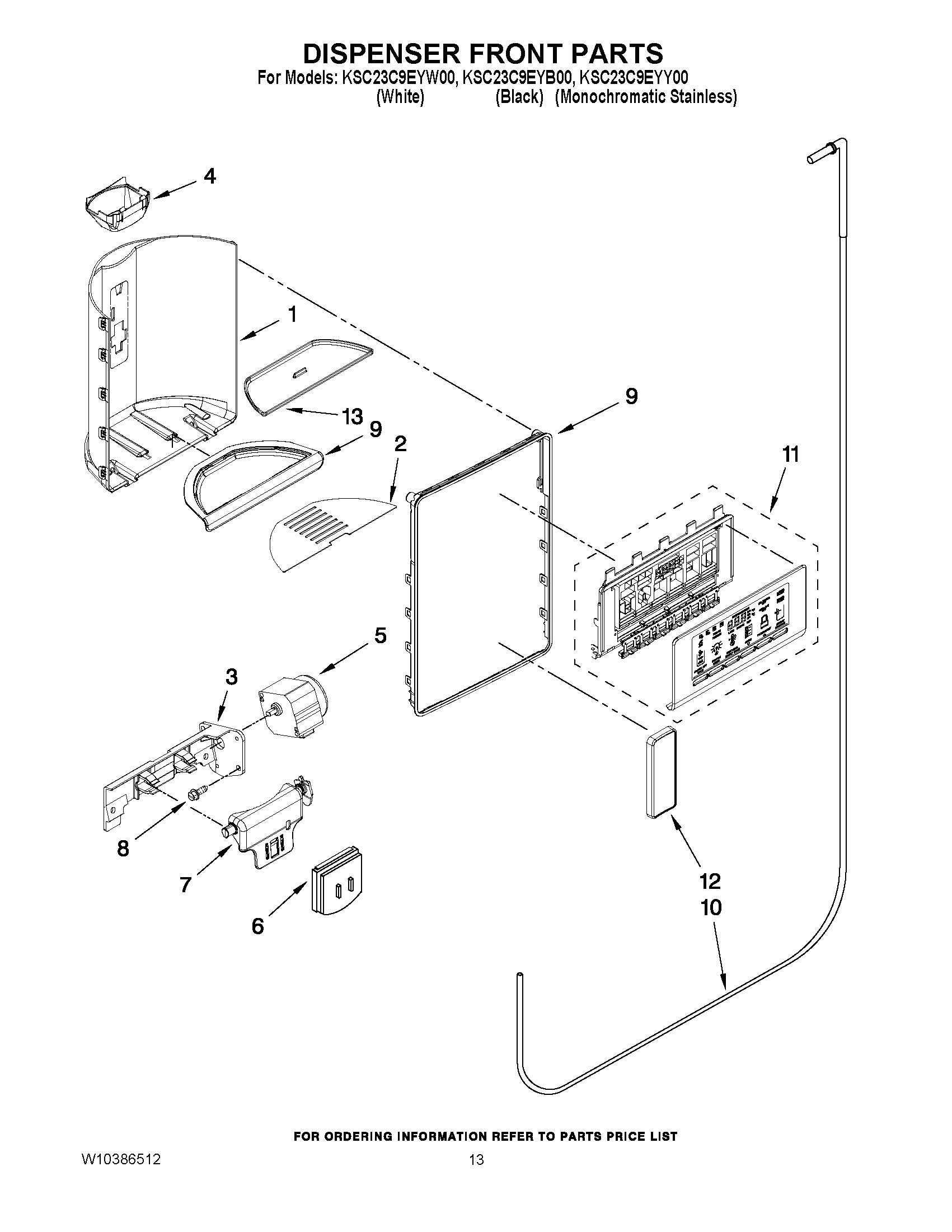 08 - DISPENSER FRONT PARTS