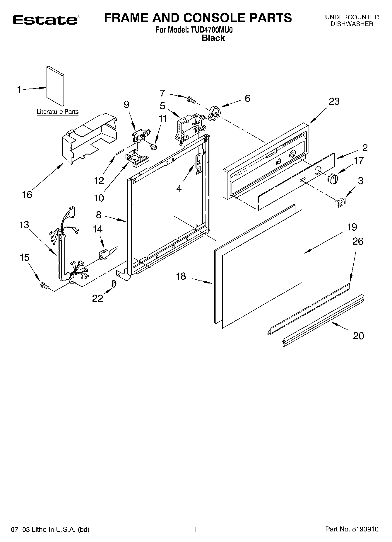 01 - FRAME AND CONSOLE PARTS
