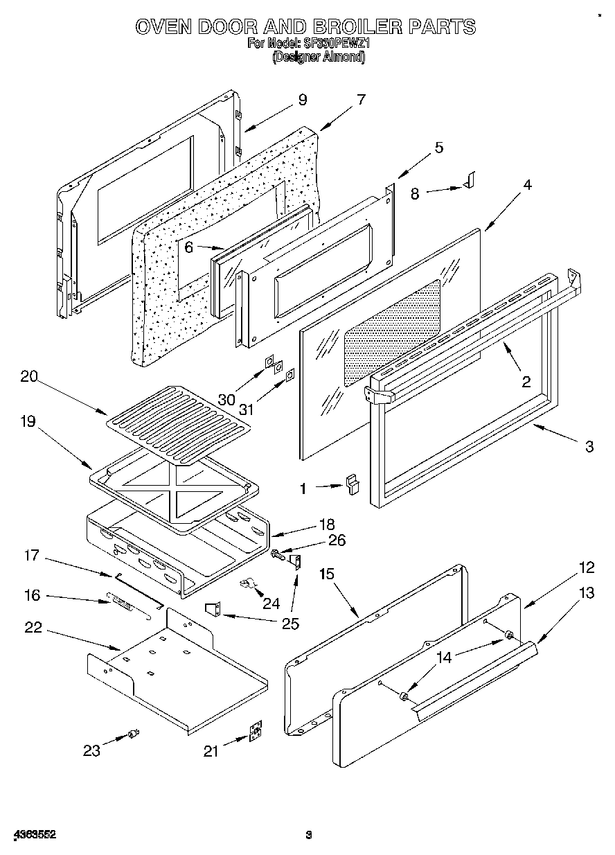 02 - OVEN DOOR AND BROILER