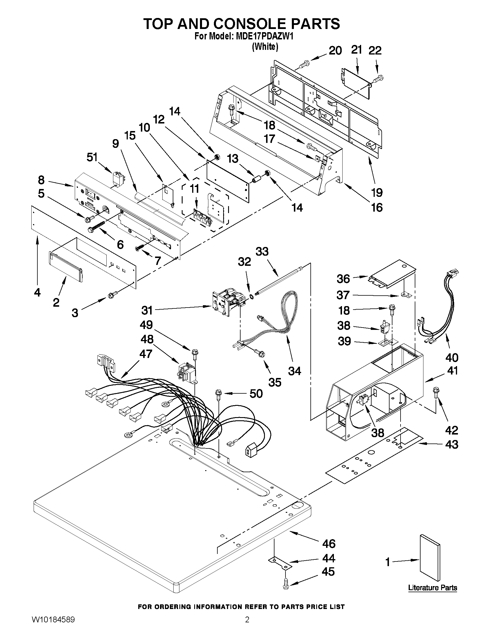 01 - TOP AND CONSOLE PARTS