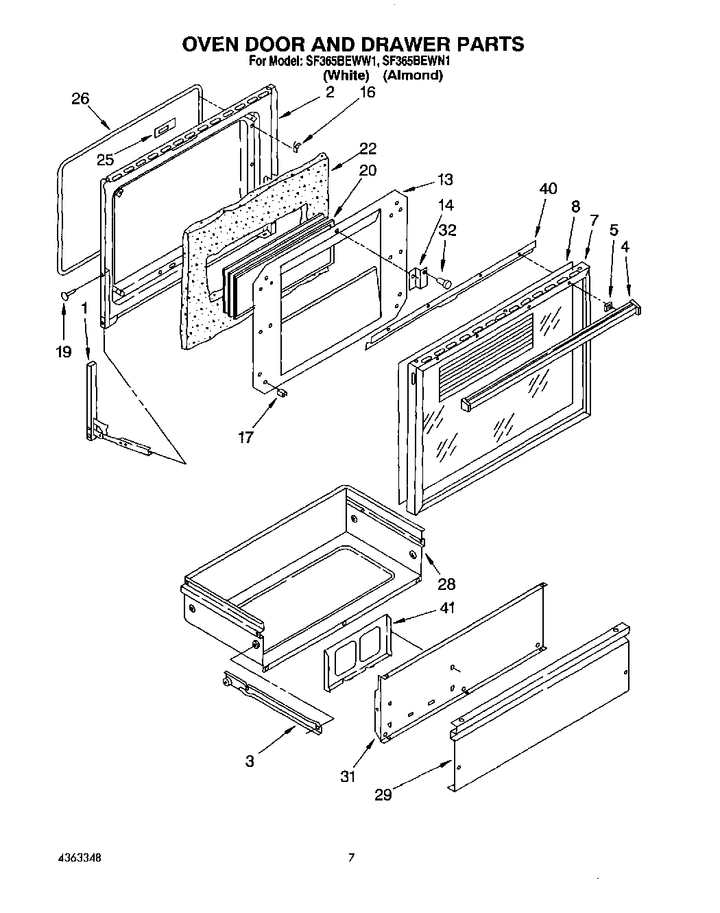 05 - OVEN DOOR AND DRAWER