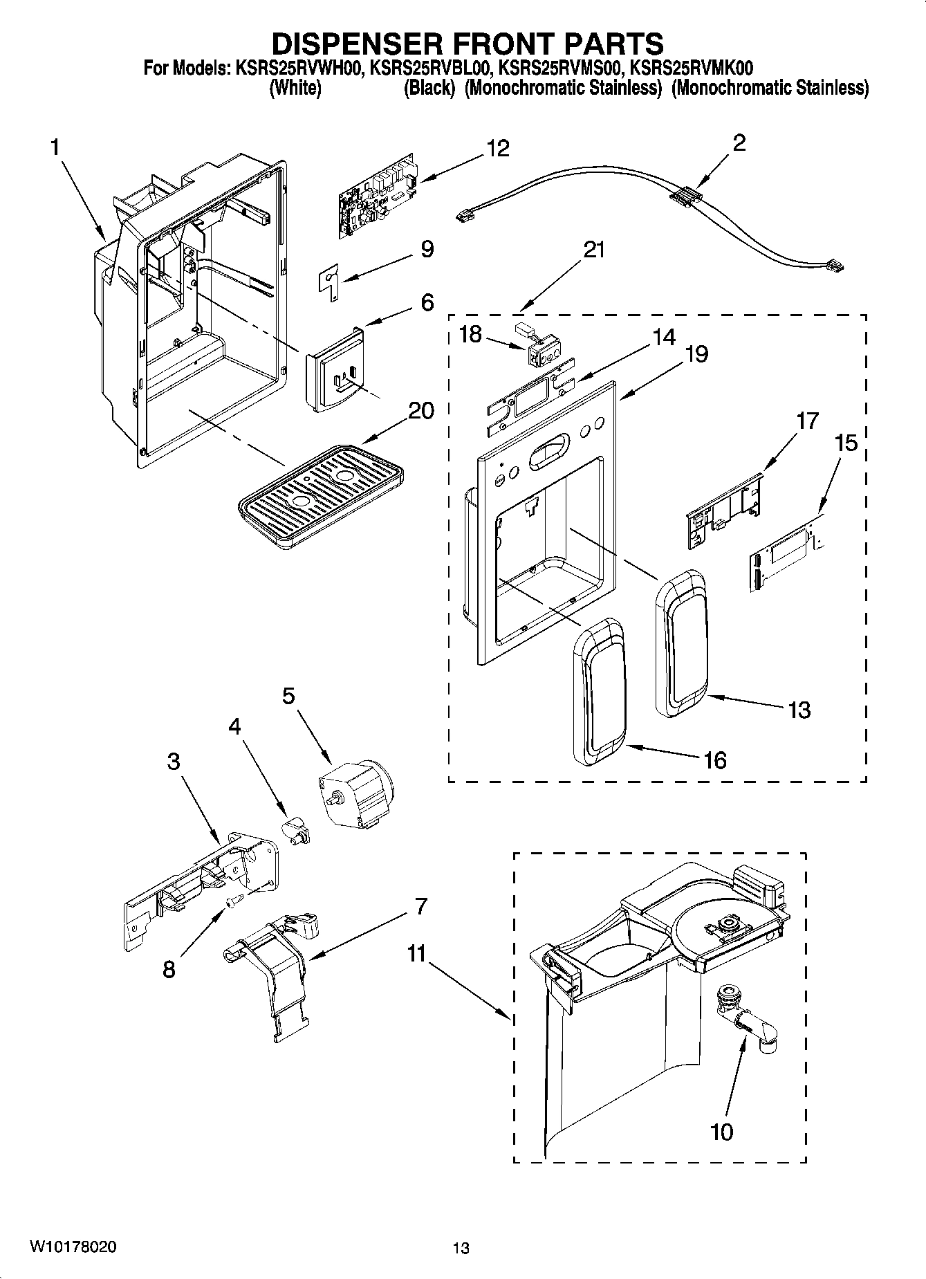 08 - DISPENSER FRONT PARTS