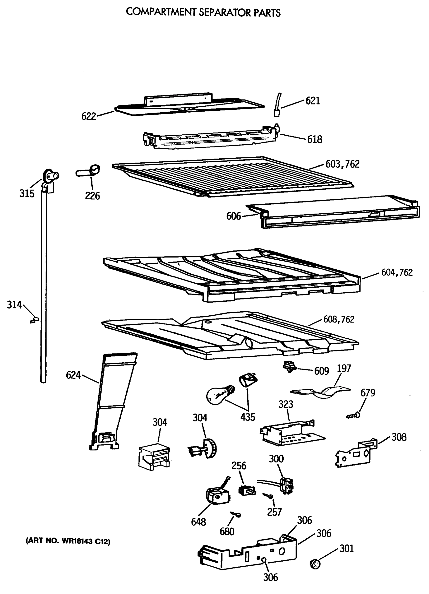 COMPARTMENT SEPARATOR PARTS
