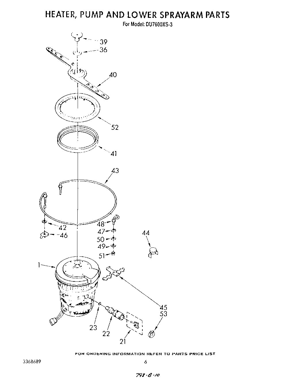 04 - HEATER, PUMP, AND LOWER SPRAY ARM
