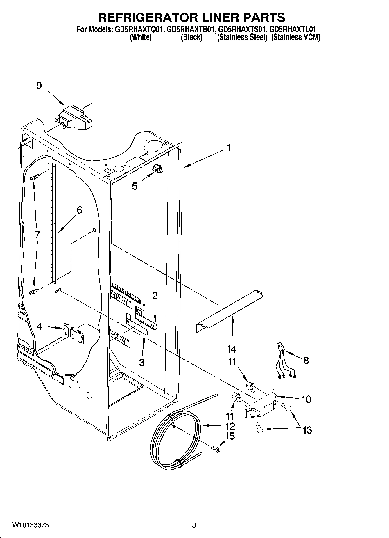 02 - REFRIGERATOR LINER PARTS