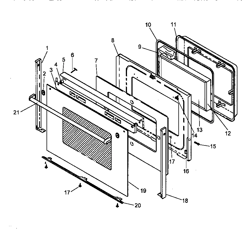 07 - OVEN DOOR ASSY
