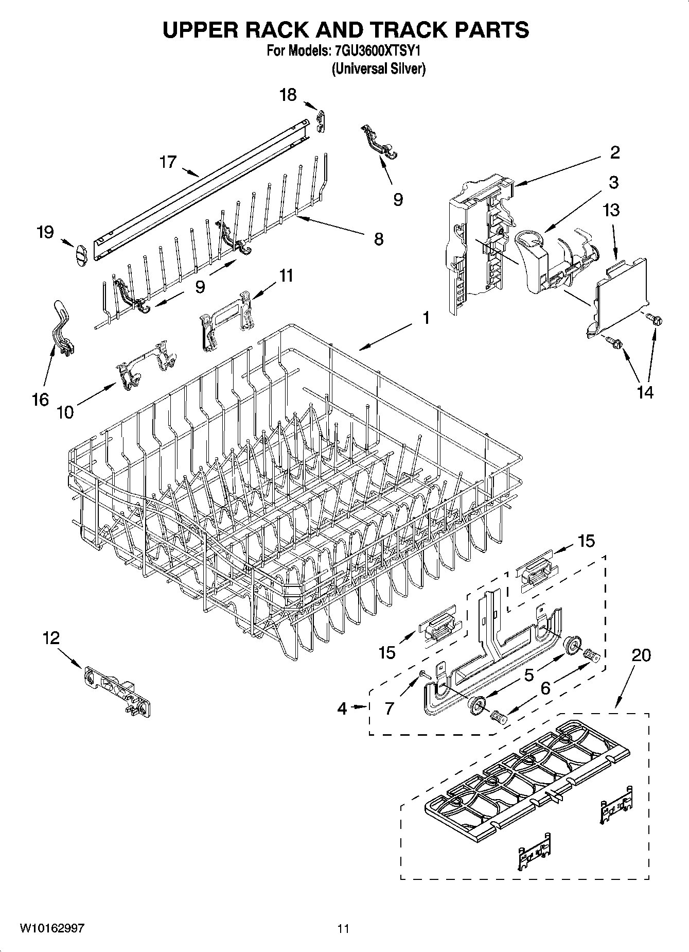09 - UPPER RACK AND TRACK PARTS