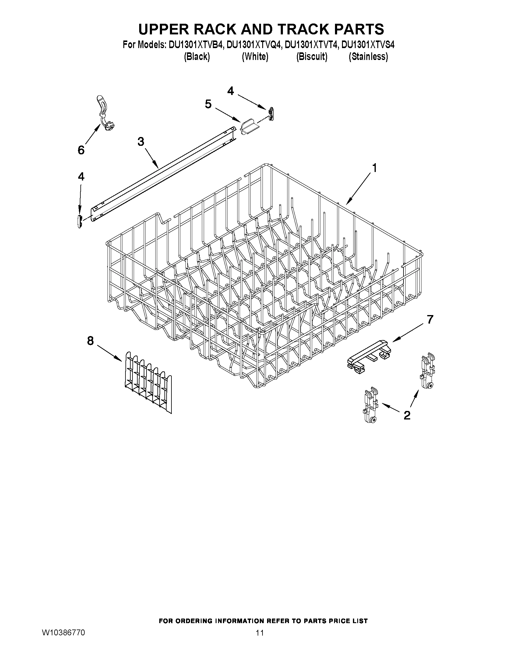 09 - UPPER RACK AND TRACK PARTS