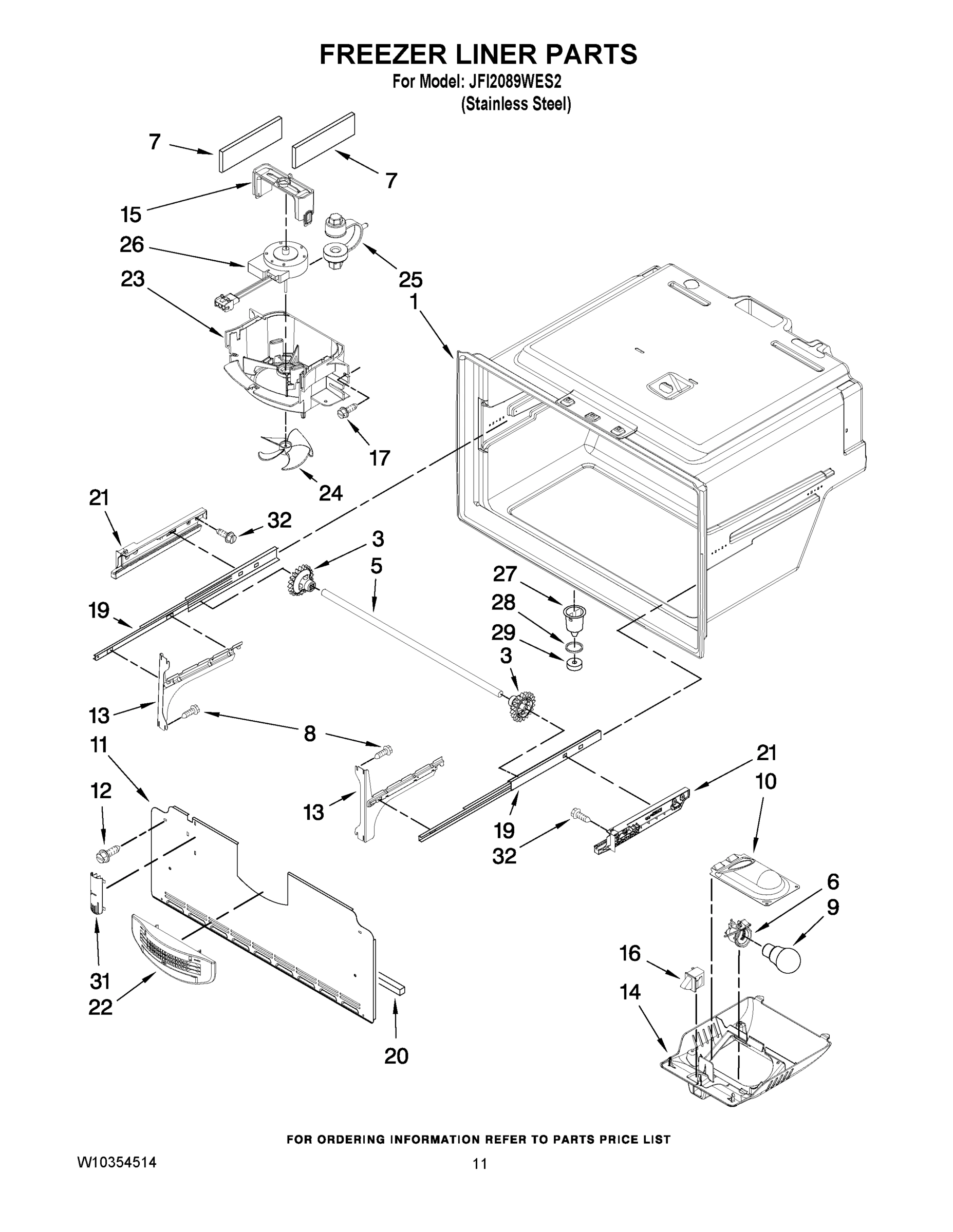 06 - FREEZER LINER PARTS