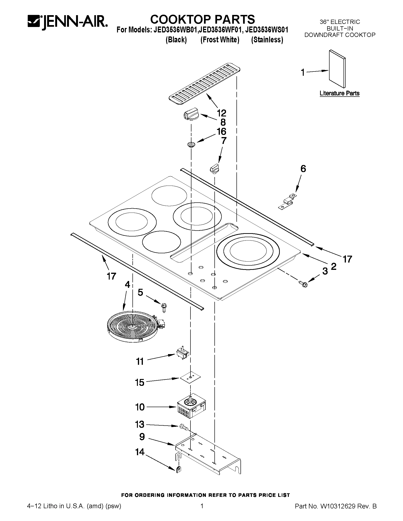 01 - COOKTOP PARTS