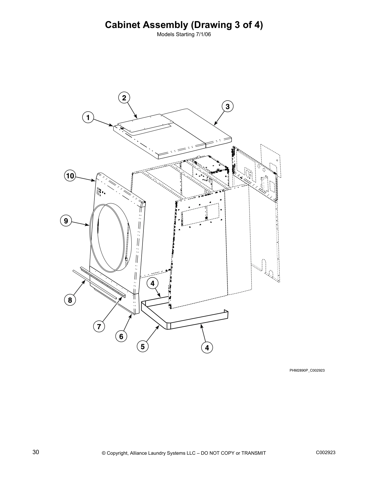 Cabinet Assembly (Drawing 3 of 4)