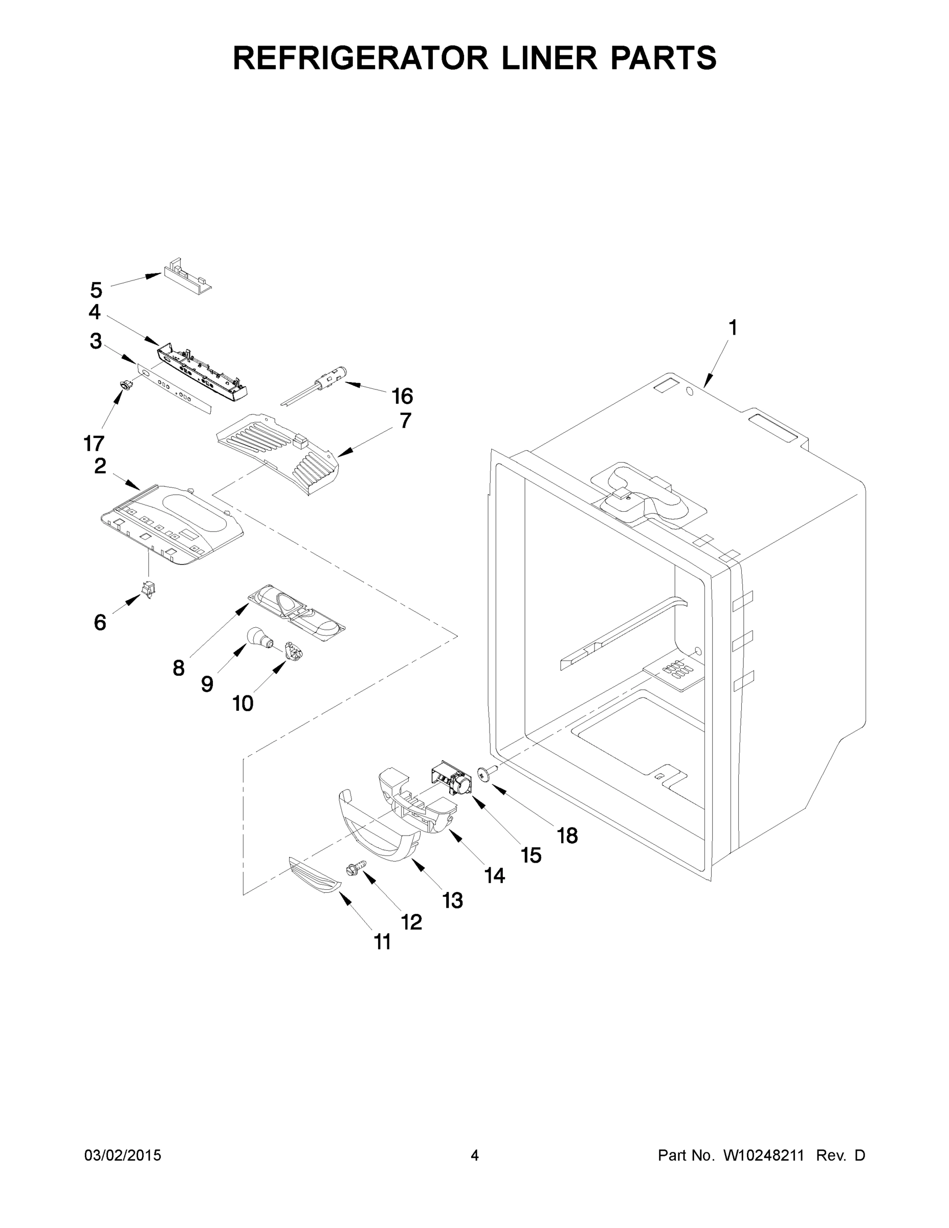 03 - REFRIGERATOR LINER PARTS