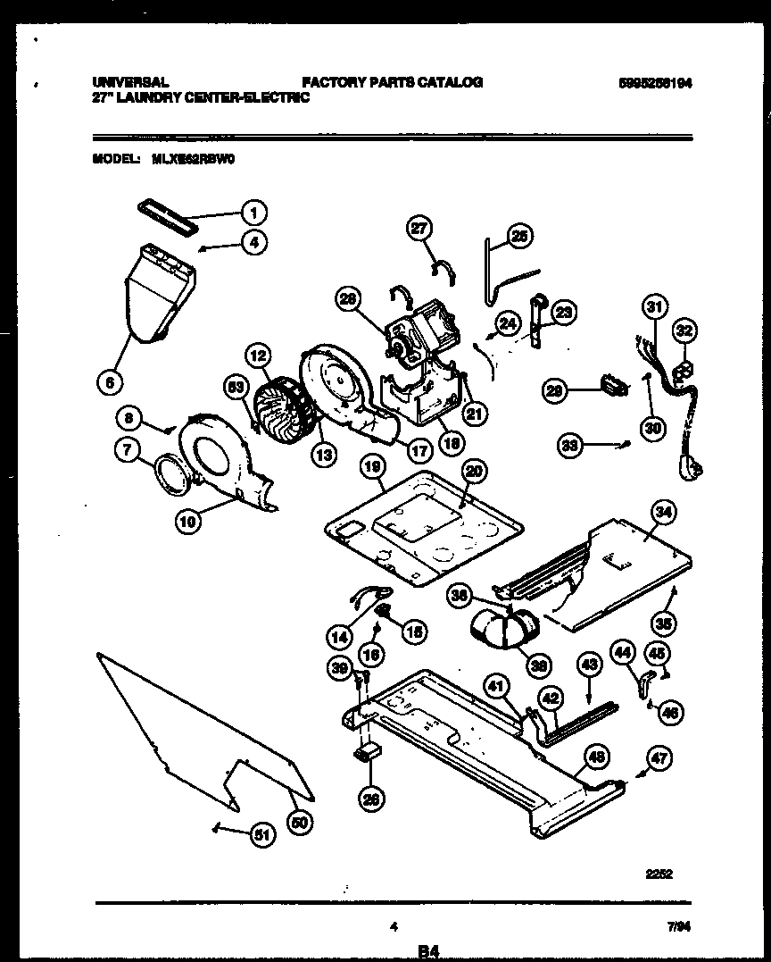 03 - MOTOR, BLOWER AND CABINET PARTS