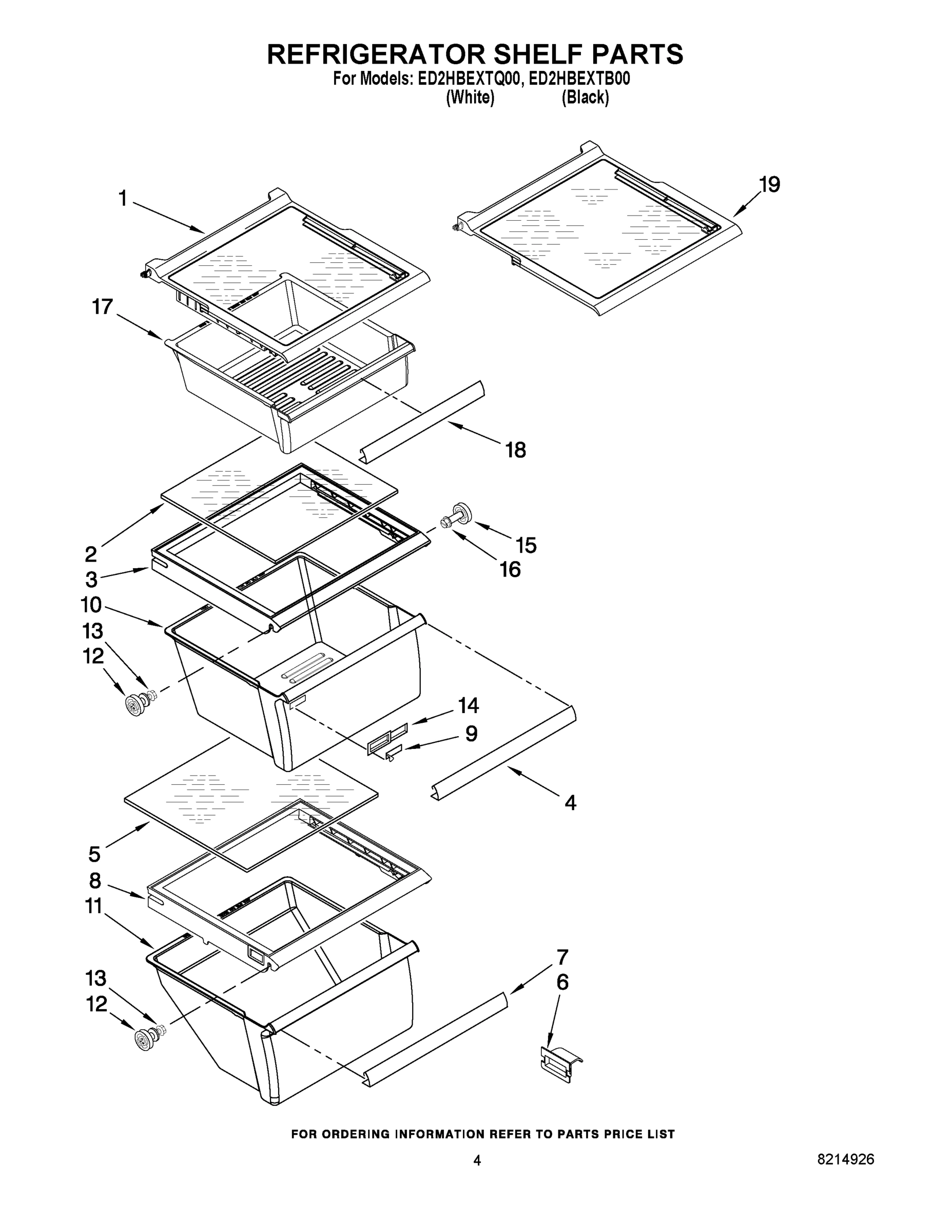 03 - REFRIGERATOR SHELF PARTS