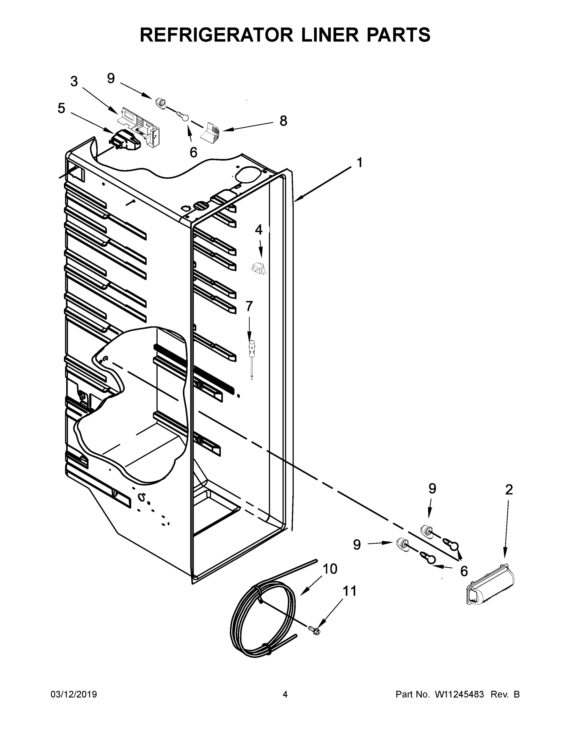 03 - REFRIGERATOR LINER PARTS