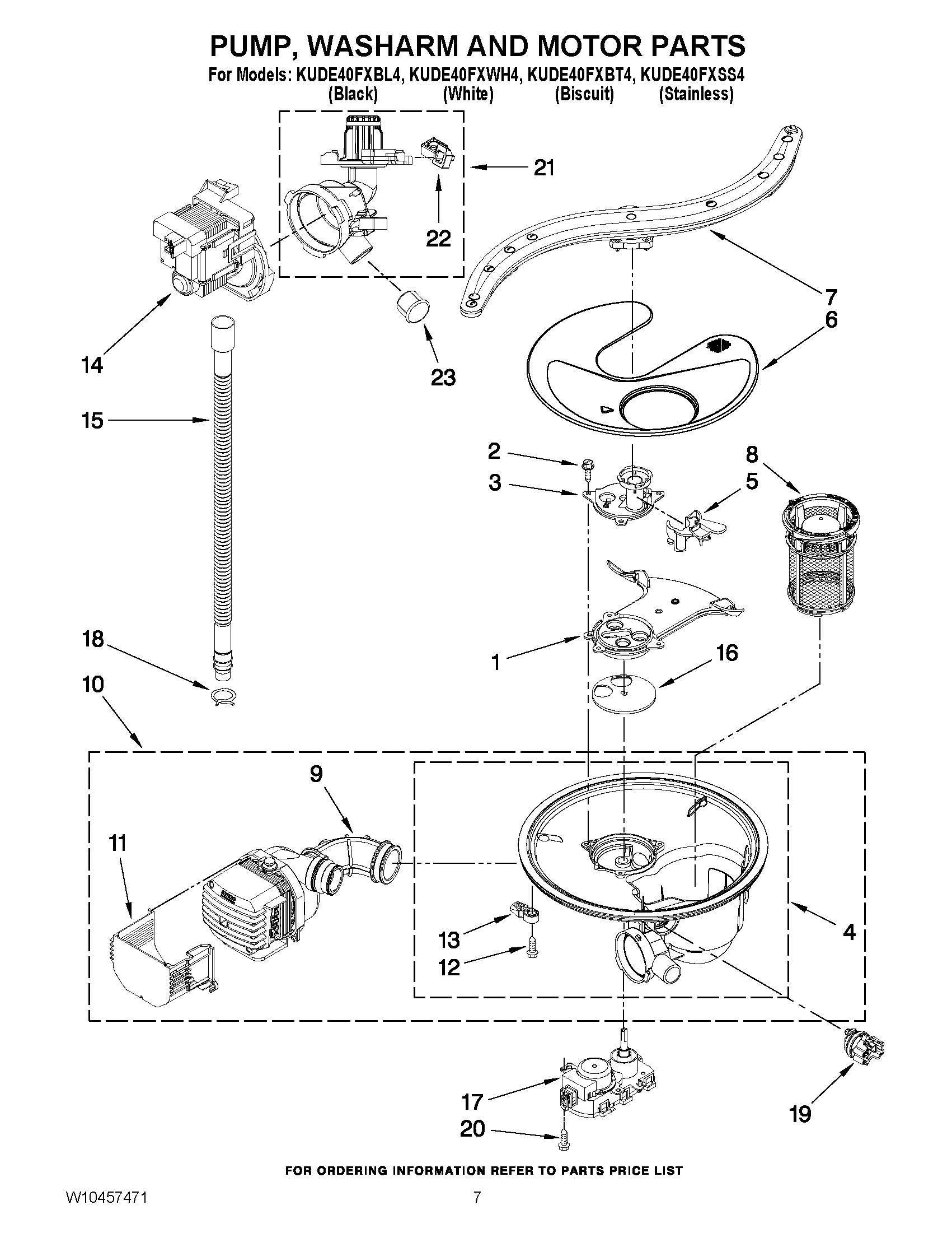 06 - PUMP, WASHARM AND MOTOR PARTS
