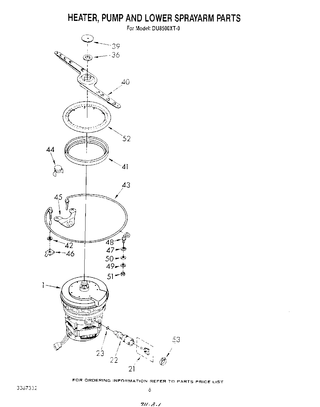 04 - HEATER, PUMP AND LOWER SPRAY ARM