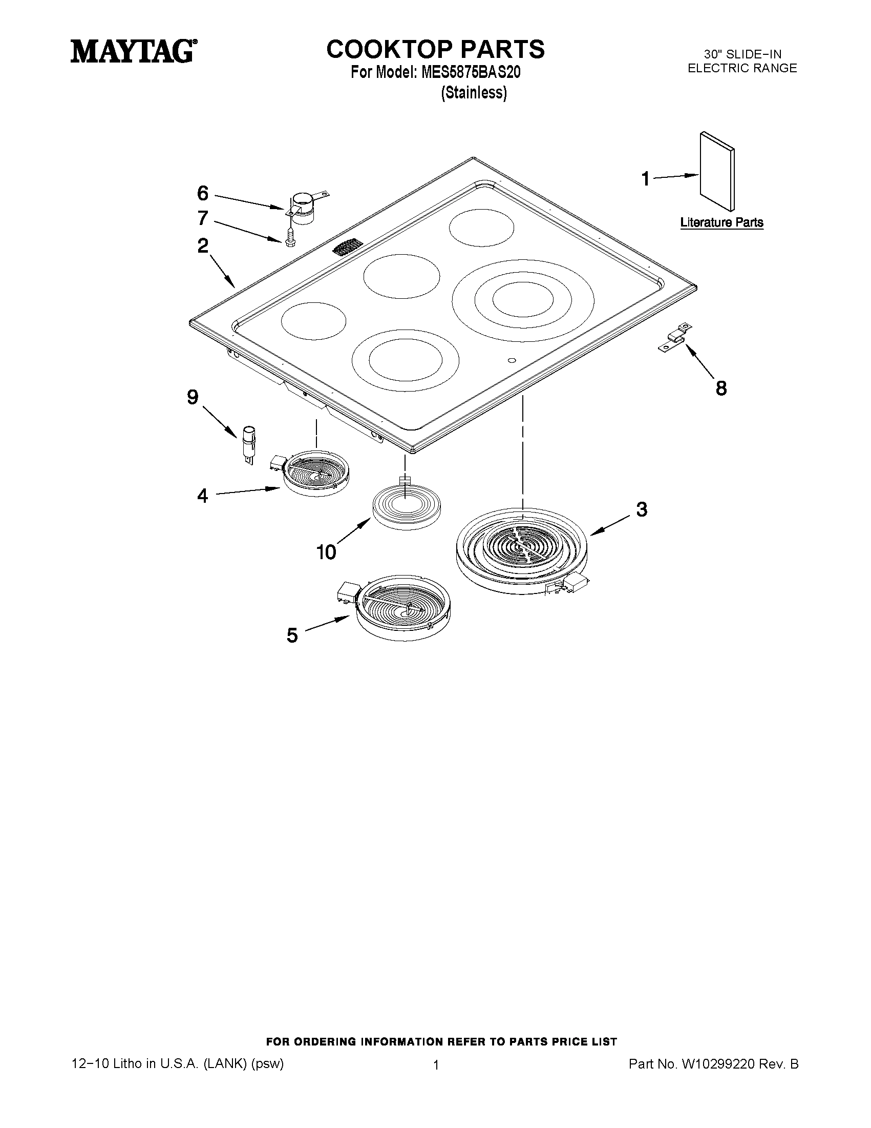 01 - COOKTOP PARTS