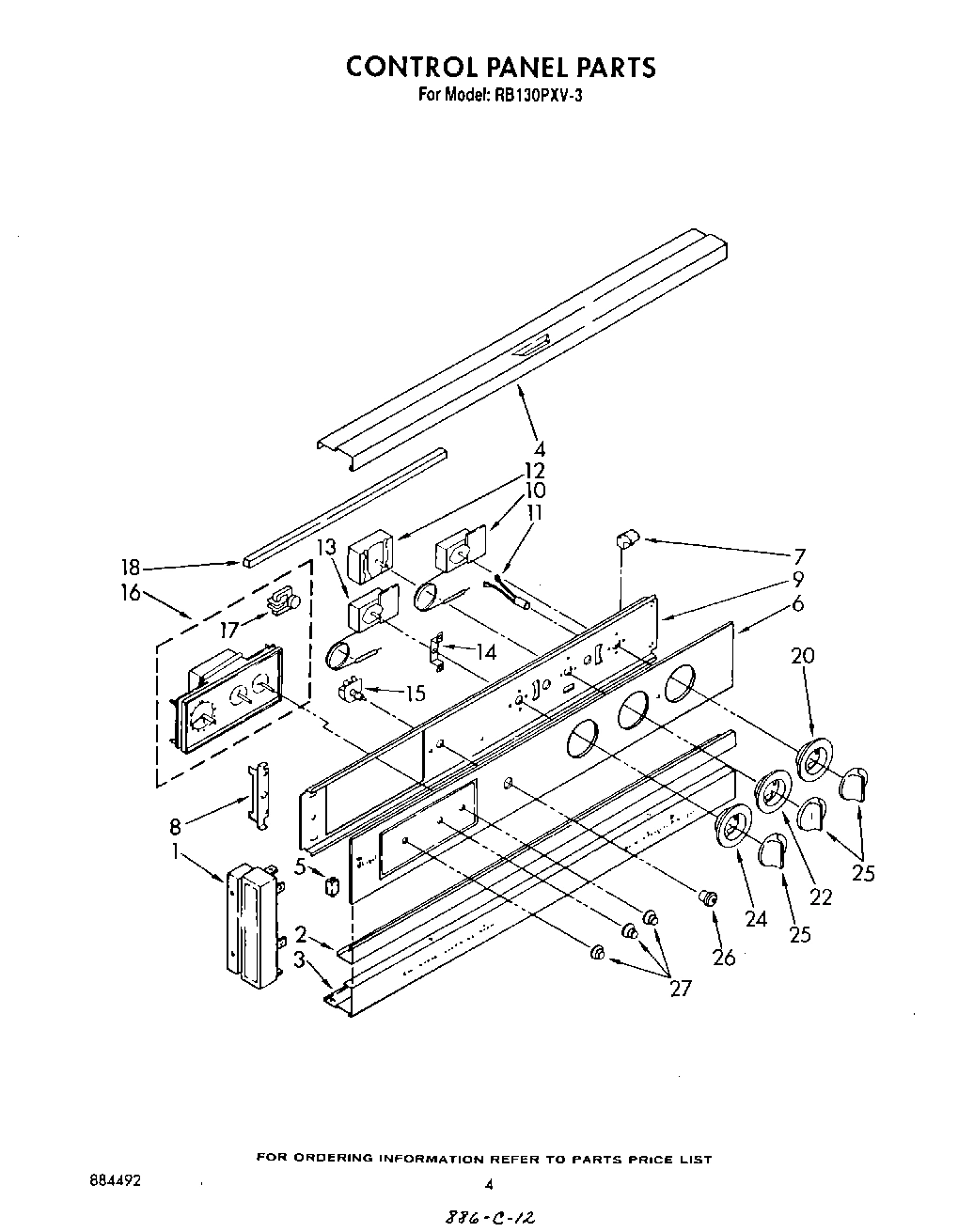 04 - CONTROL PANEL , LIT/OPTIONAL