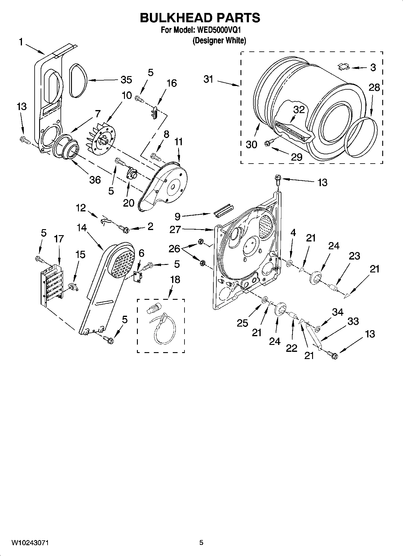 03 - BULKHEAD PARTS, OPTIONAL PARTS (NOT INCLUDED)