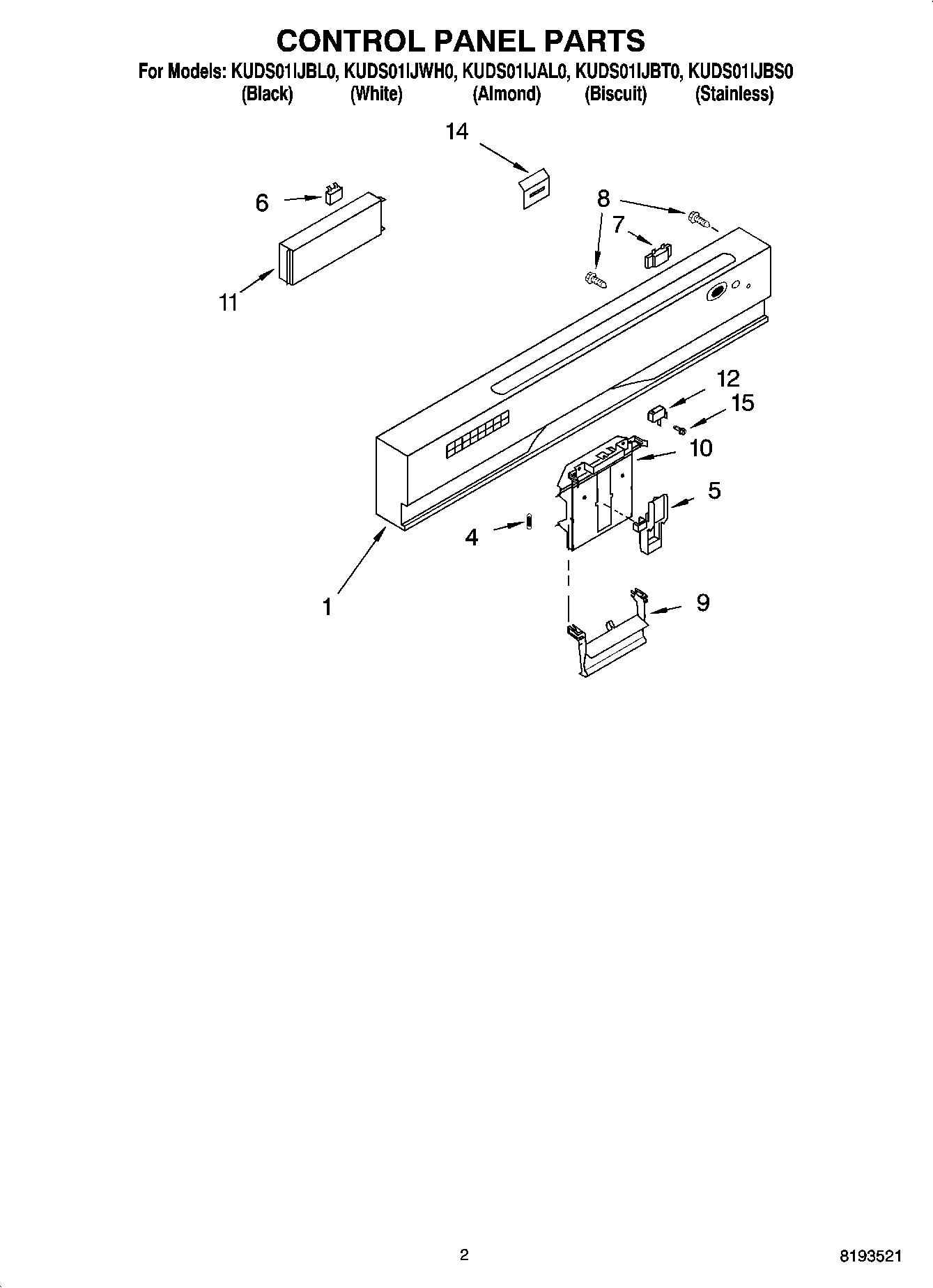 02 - CONTROL PANEL PARTS