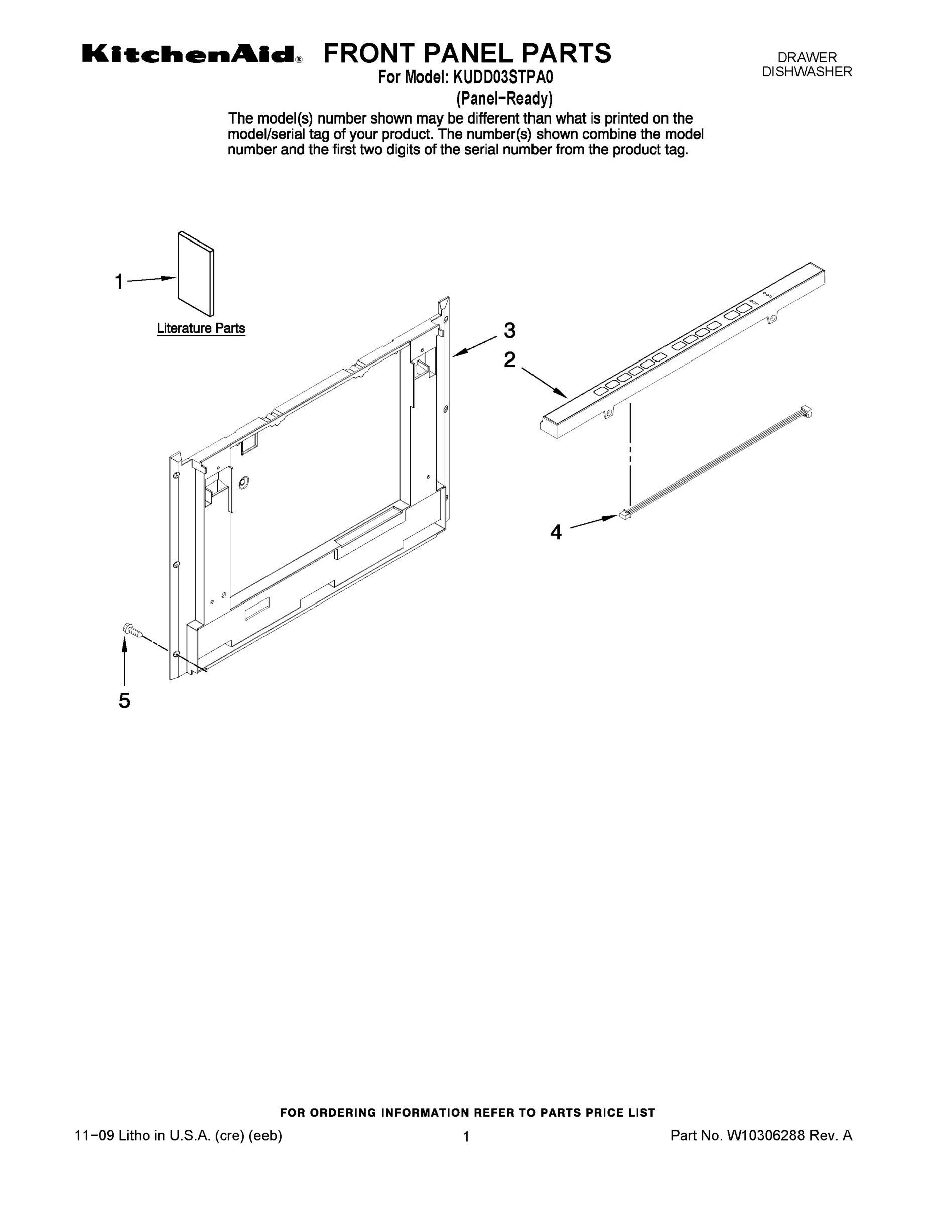 01 - FRONT PANEL PARTS