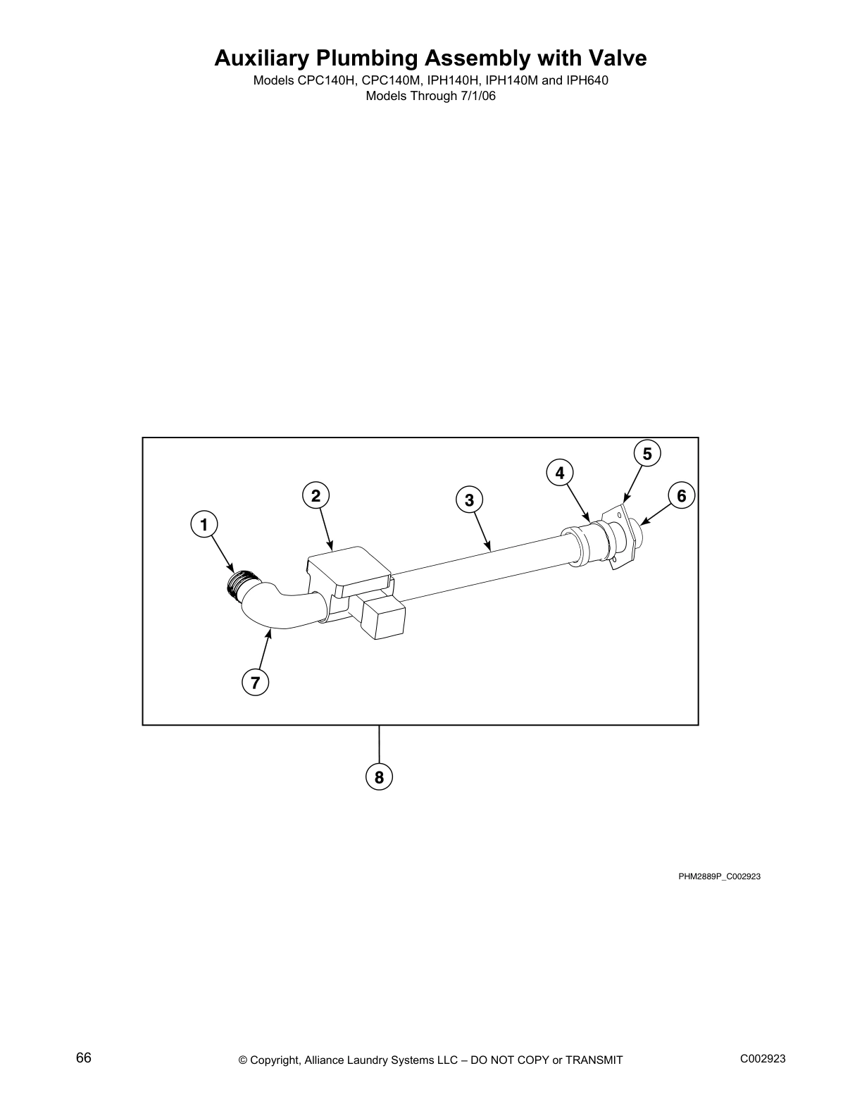 Auxiliary Plumbing Assembly with Valve