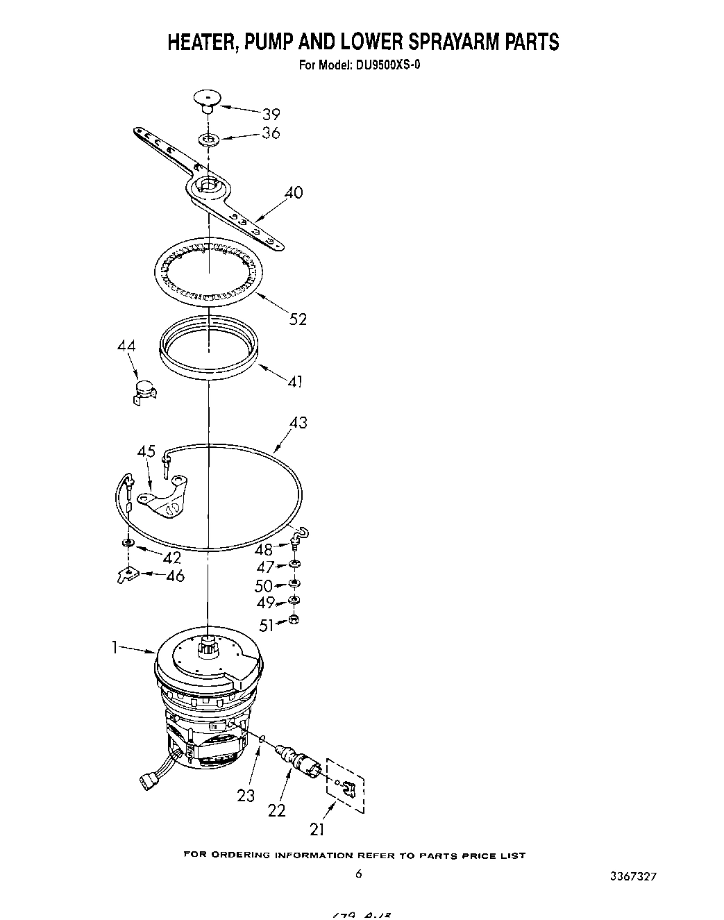 04 - HEATER, PUMP AND LOWER SPRAY ARM