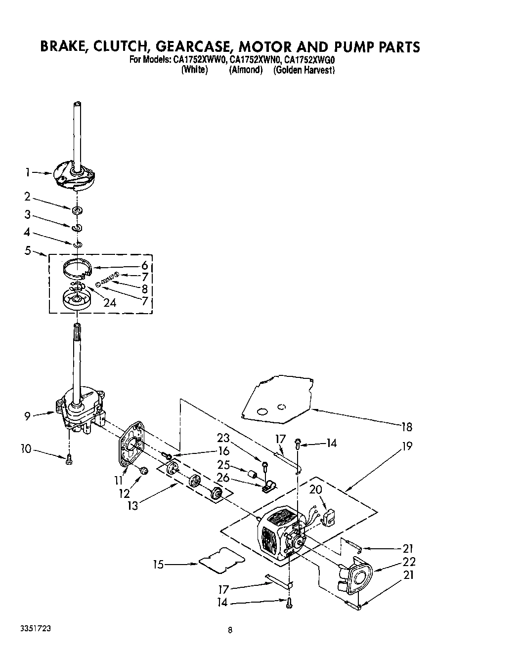 05 - BRAKE, CLUTCH, GEARCASE, MOTOR & PUMP