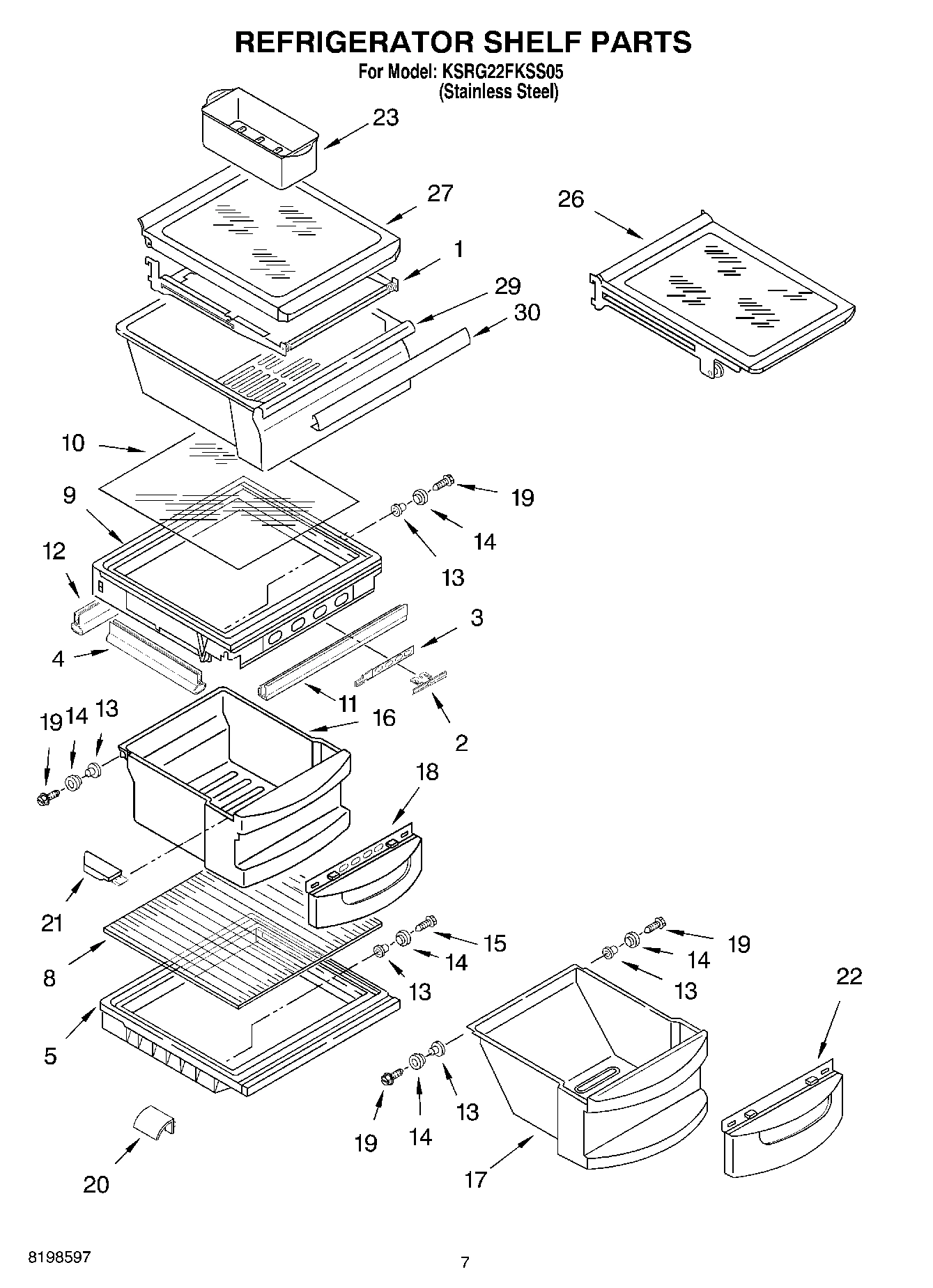05 - REFRIGERATOR SHELF PARTS