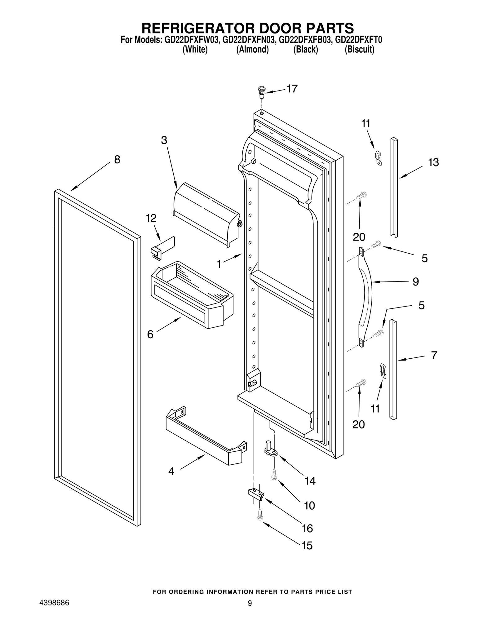 REFRIGERATOR DOOR PARTS