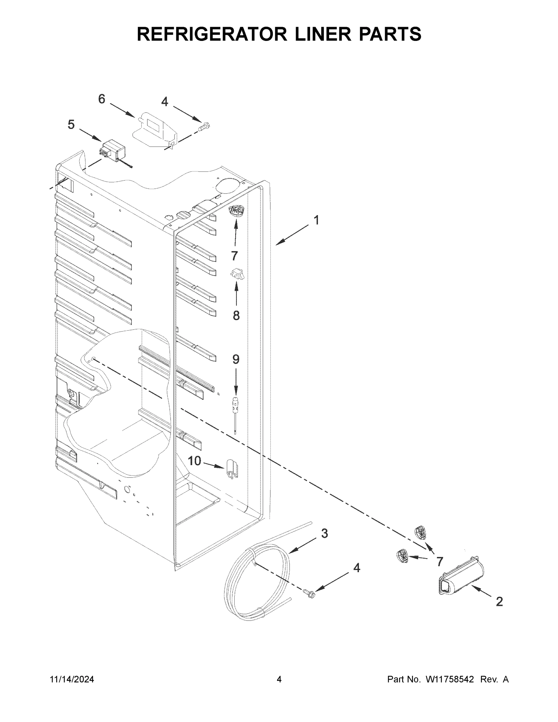 03 - REFRIGERATOR LINER PARTS